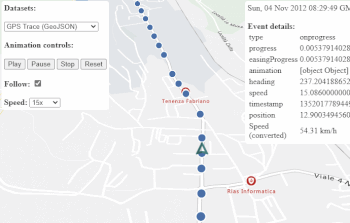 移動軌跡とイベント情報を地図上に表示するCALINT Map
